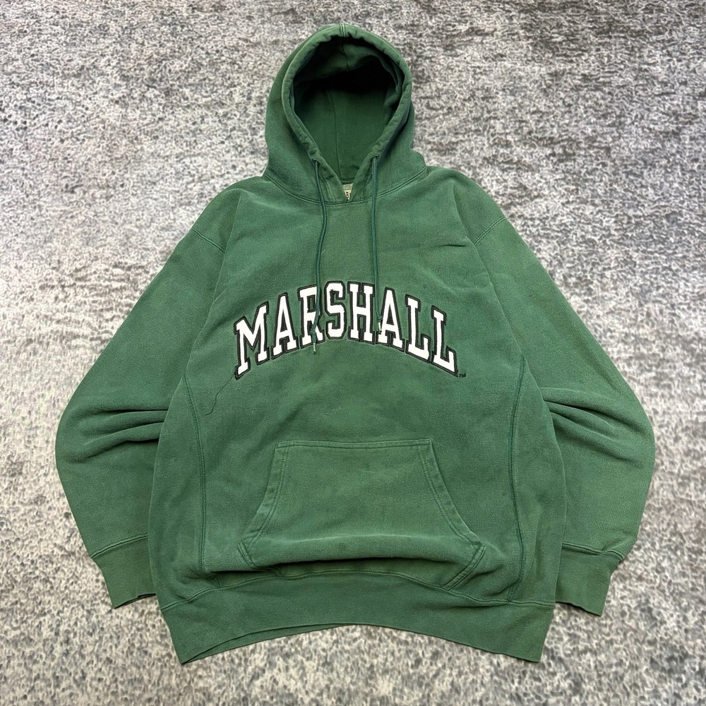 VTG Marshall University Steve and Barry's Hoodie Mens Medium Green Sweatshirt